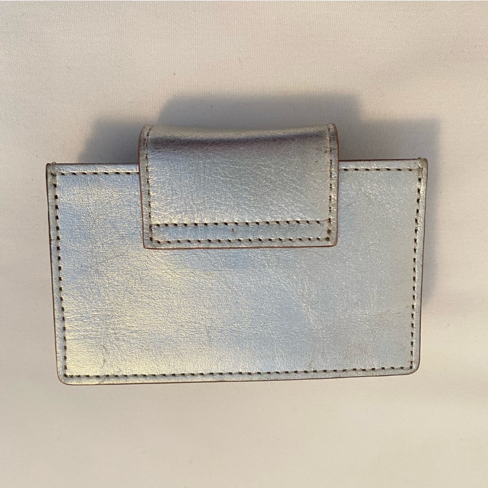 Kate Spade Silver Leather Gold Hardware Small Abby ID Card Case - Picture 7 of 10